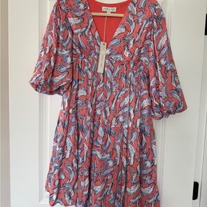 NWT She + Sky pink dress L